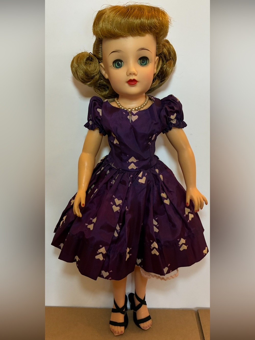 Vintage 18” Ideal Miss Revlon Doll VT-18 Kissing Pink Heart Dress (#1)